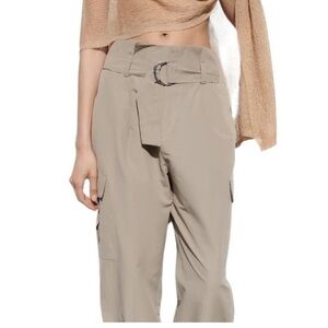 Zara Tan High-Waisted Trousers
